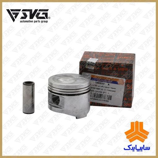مجموعه پیستون و گژن پین 1 و 2 استاندارد STD گرید C پایه گازسوز پراید سایپایدک