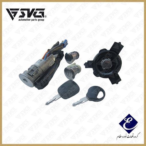 مجموعه سوییچ کامل پژو 206 با ریموت و یک کلید یدک سازه پویش عظام