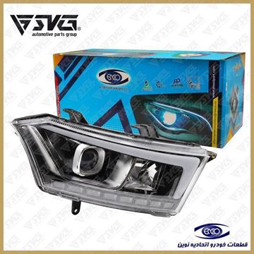چراغ جلو راست کامل ( با لامپ و LED ) دنا پلاس اتحادیه نوین